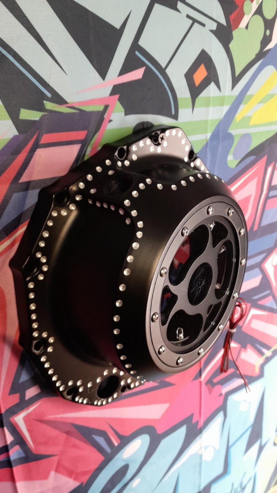 Suzuki Hayabusa Clutch Cover red Custom Diamond 🔹 Cut 99-20
