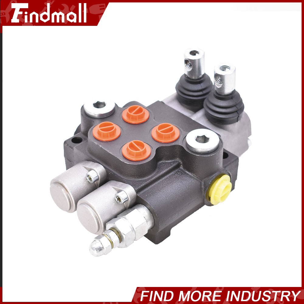 Findmall 2 Spool Hydraulic Control Valve Double Acting 13 GPM +Conversion Plug