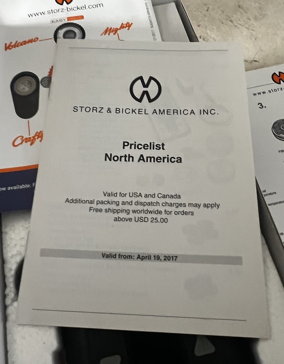 Storz Bickel Mighty With Original Box Manual & AC Adapter