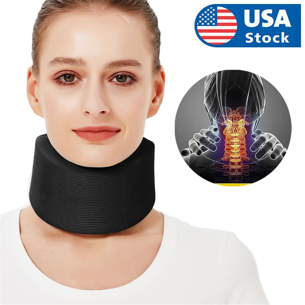 Support Wrap Soft Foam Cervical Collar Neck Pain Relief Adjustable Neck Brace
