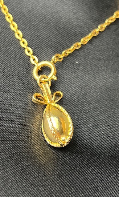 Joan Rivers Faberge Egg Charm Necklace