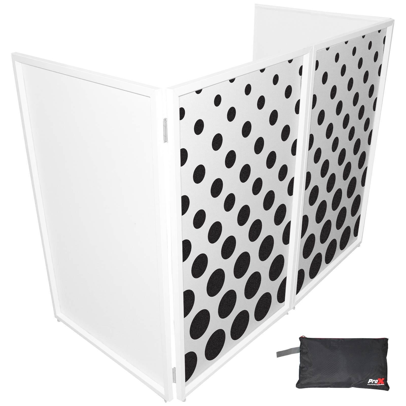ProX XF-SDOTSX2 Polka Dots Black on White Party DJ Facade Scrims Pair