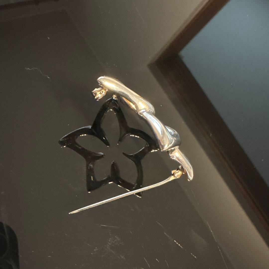 Tiffany & Co. Plumeria Flower Brooch Pin Sterling Silver SV925 No Box Rare