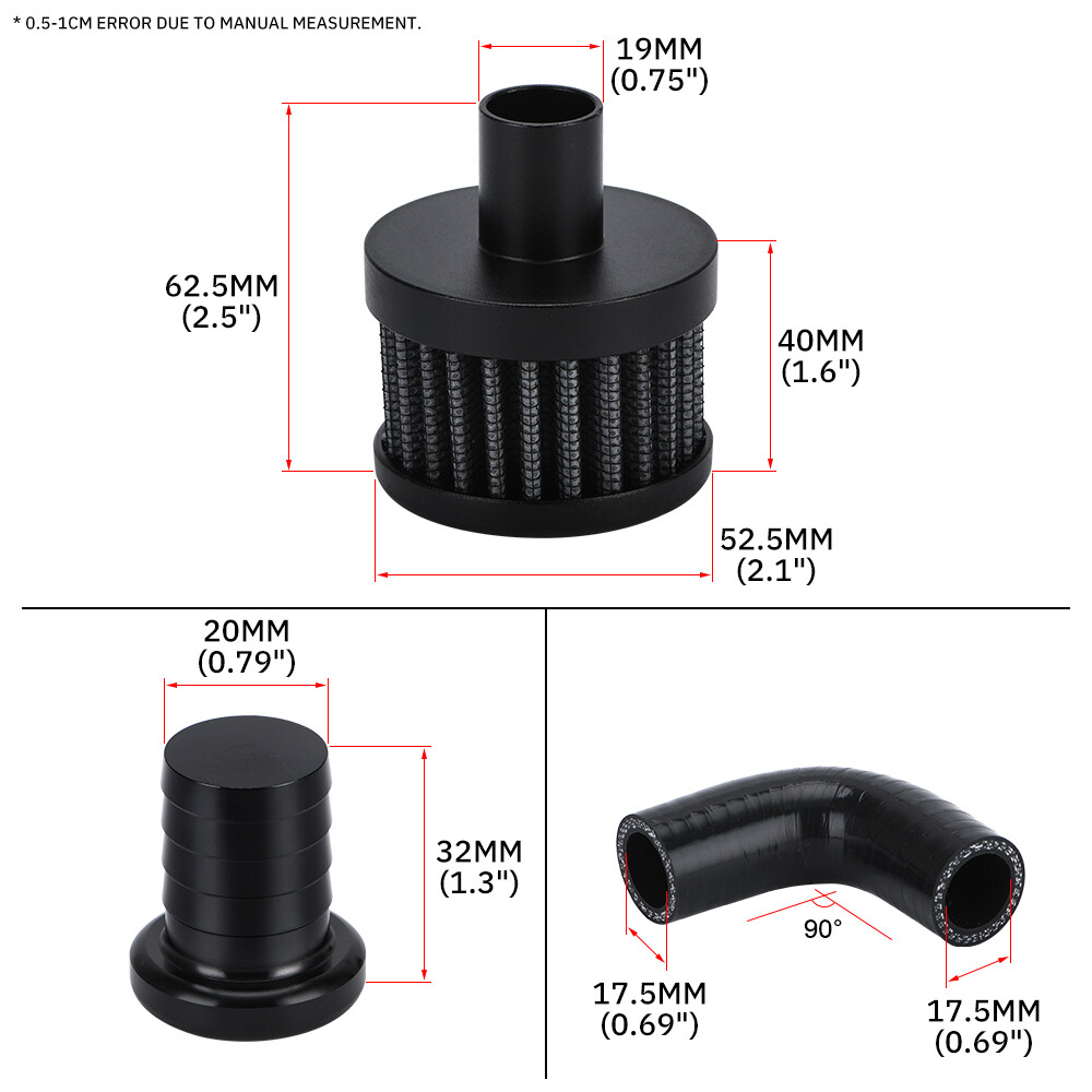 Crank Case Vent Filter Kit For 2007.5-2017 Dodge 2500 3500 6.7L Cummins Diesel