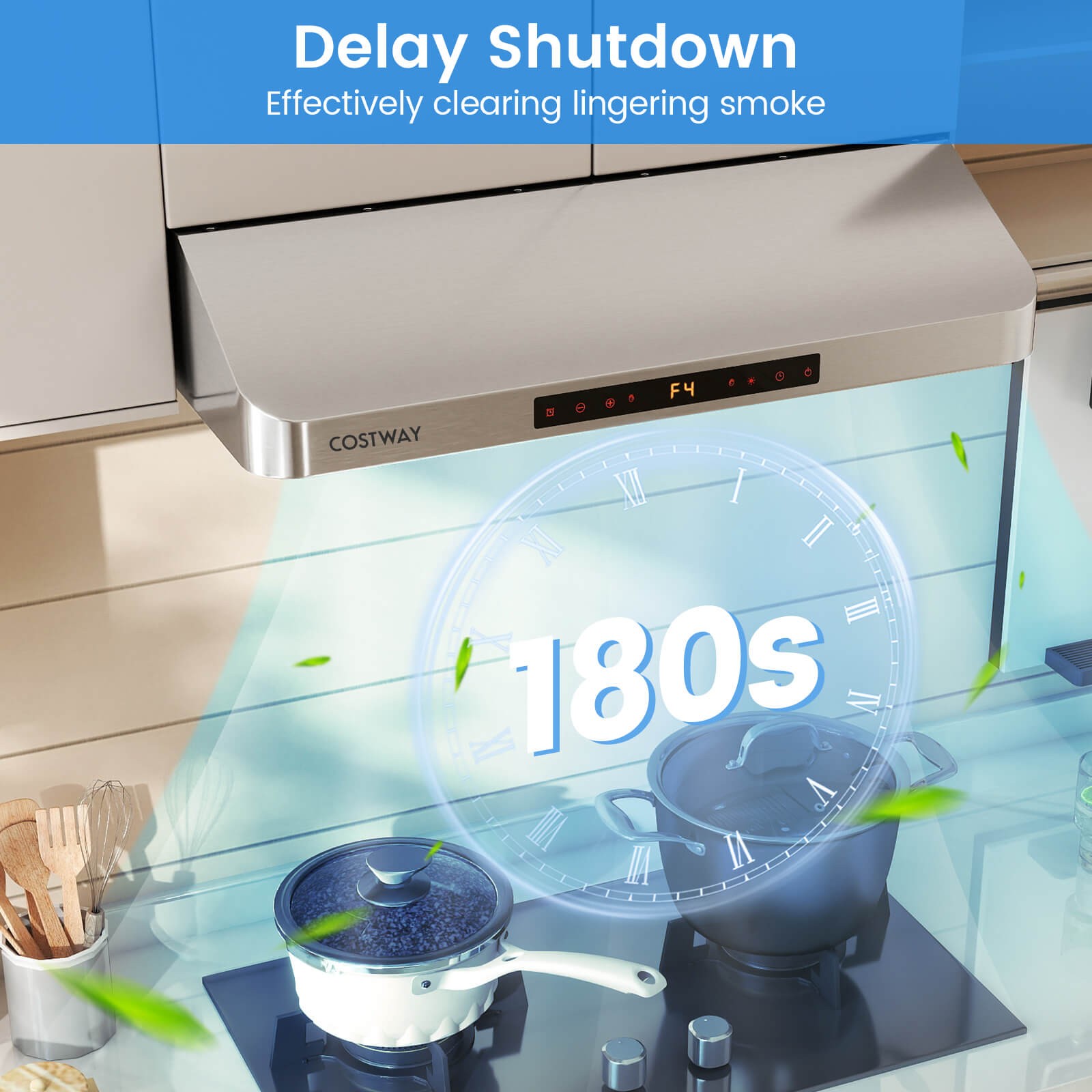 30 Inch 900 CFM Under Cabinet Range Hood w/Oil Collector, 4 Fan Speeds,Timer