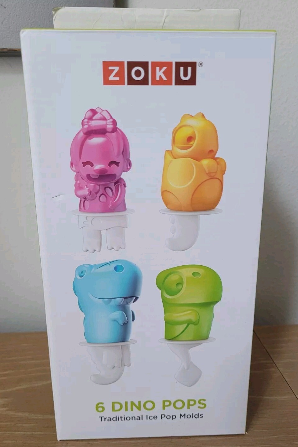 Zoku Dino Pop Molds Easy Release Silicone Popsicle Molds ***NEW