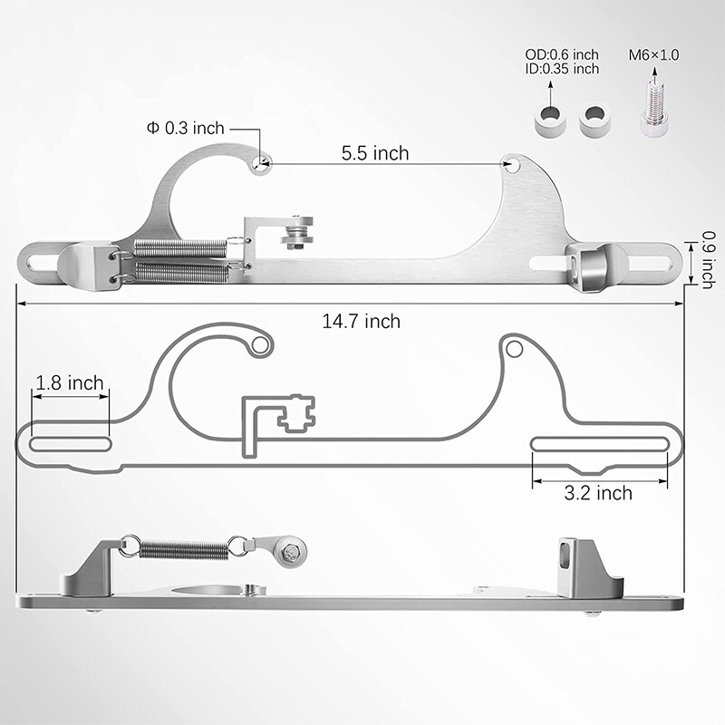 Aluminum Throttle Cable Carb Bracket Fit For Holley 4150 4160 Carb 350 400 SBC S