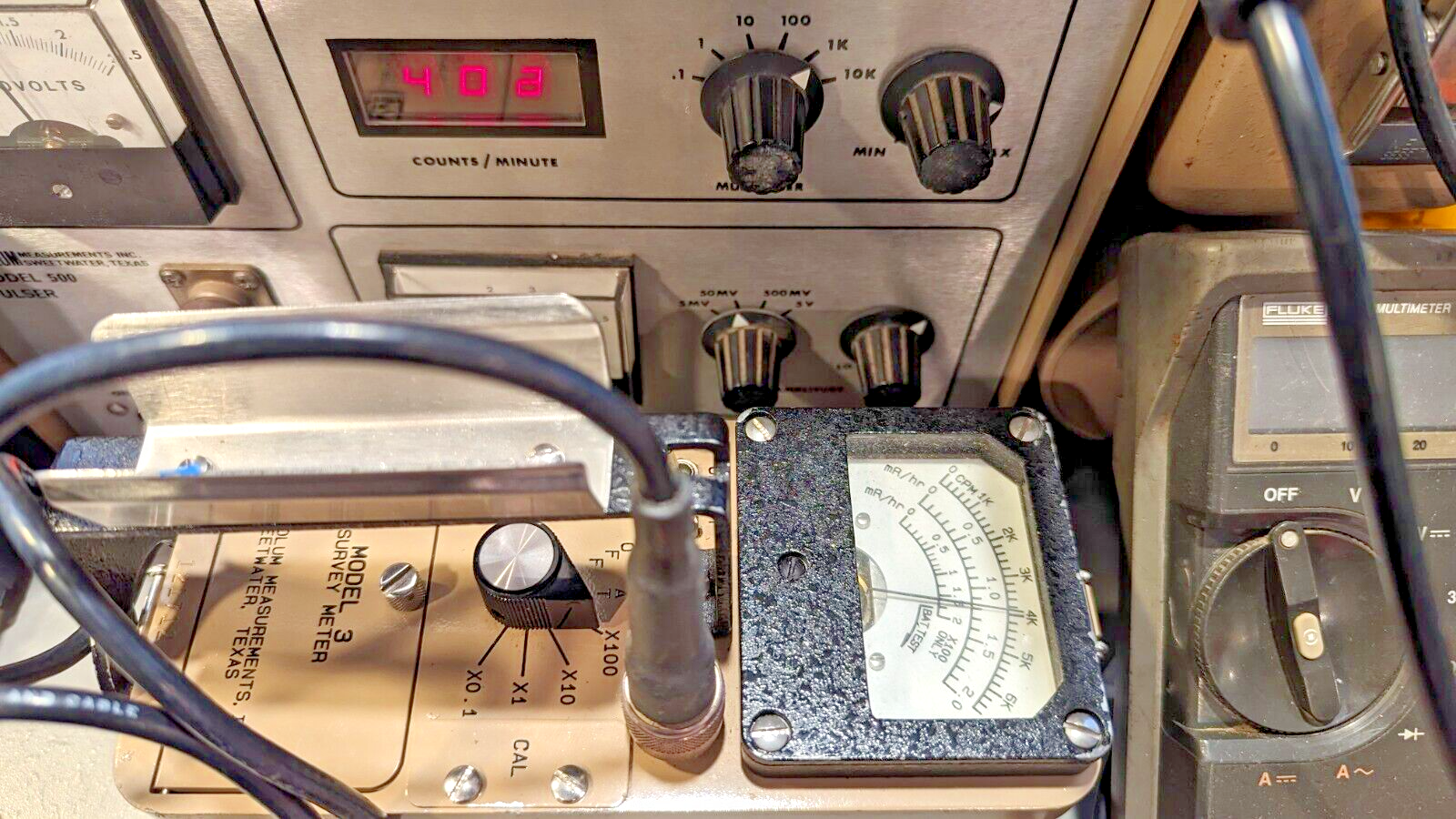 1x CLEAN Ludlum Model 3 Survey Meter 44-9 Tested, Verified, and GUARANTEED