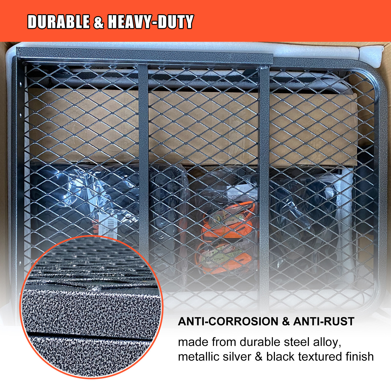 Hitch Mount Cargo Carrier Basket 60"X20"X6" with 16 Cuft. Waterproof Cargo Bag