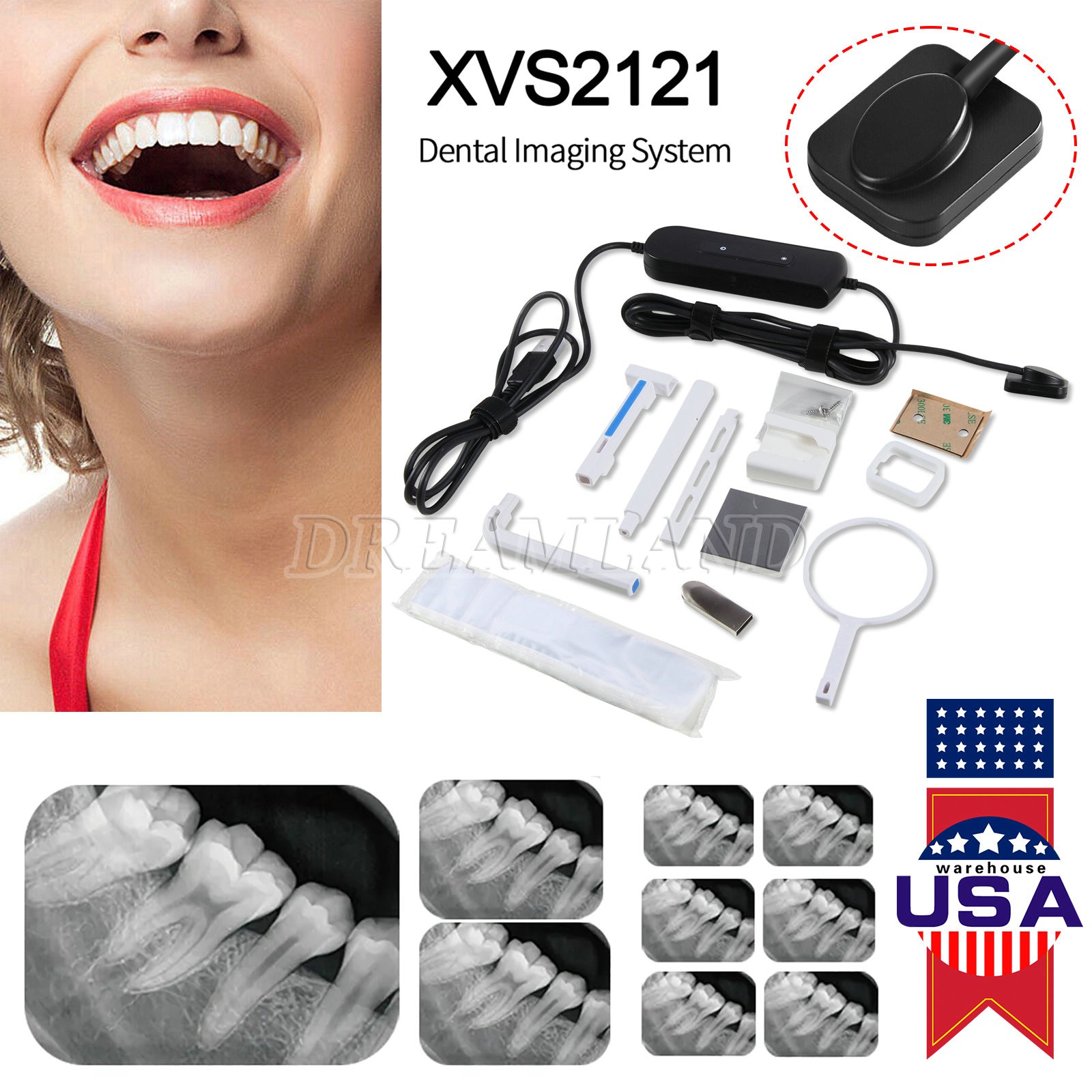 Dental Sensor Radiovisiograph Digital Sensor Intraoral Imaging System HD Image