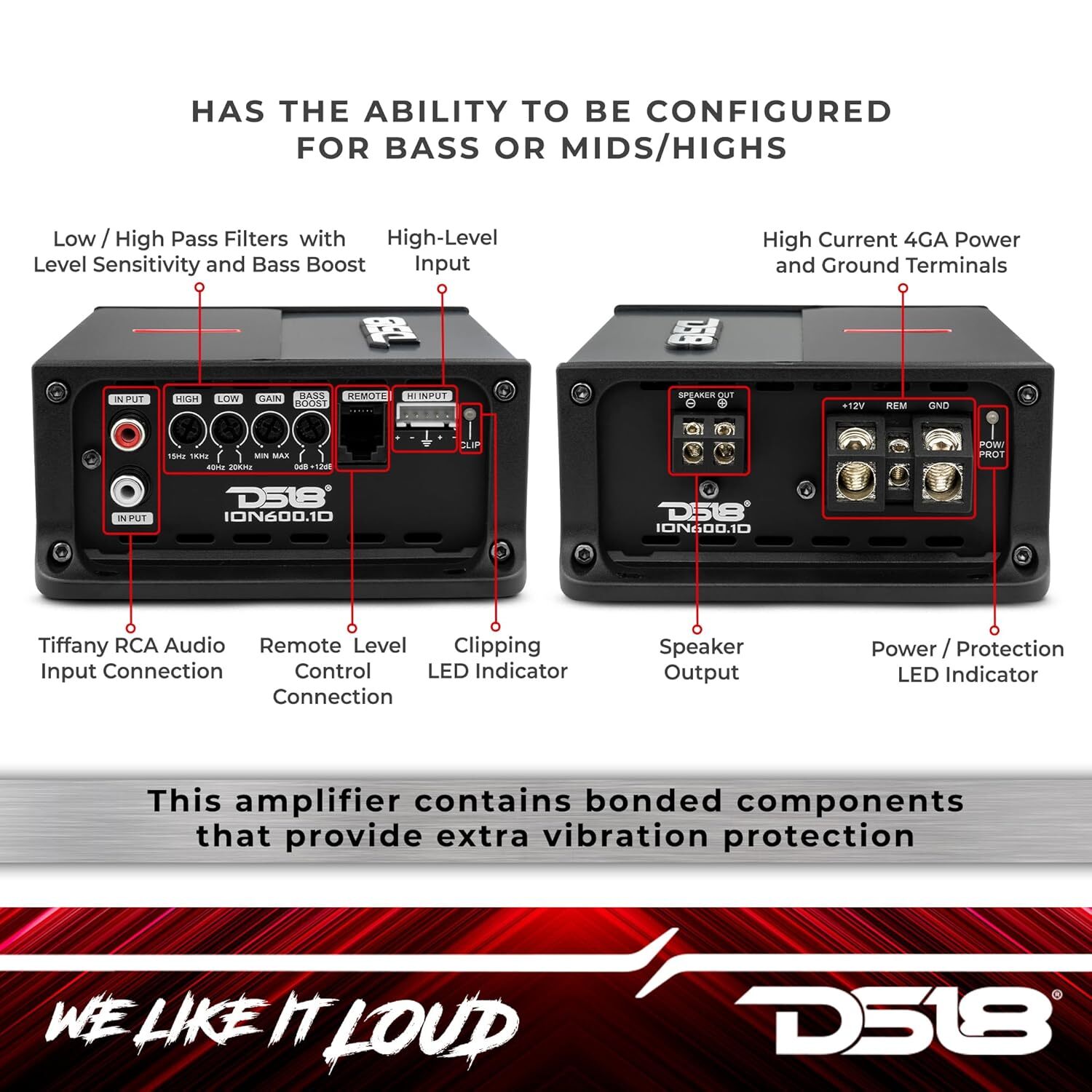 DS18 Polaris Slingshot Under Dash Enclosure with 2x 6.5" Subwoofers + Amplifier