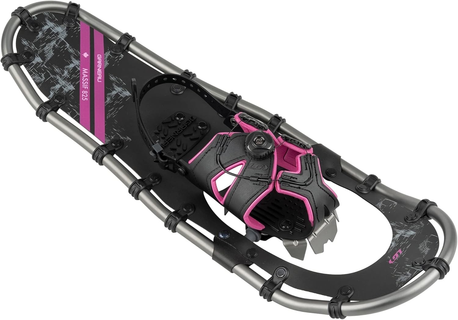 Louis Garneau Women's Massif 822 Snowshoes, BOA, Black/Pink (Users 80-160lbs)