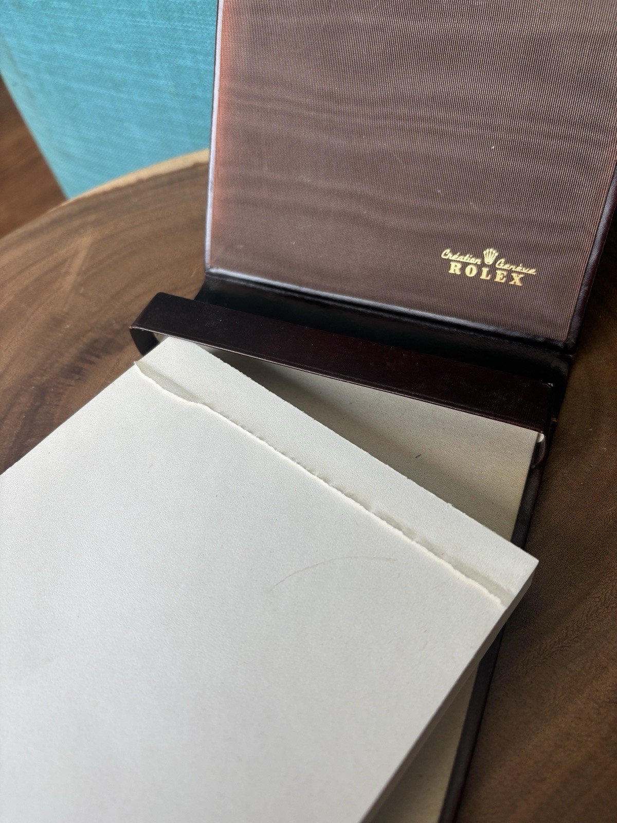 Vintage Rolex Leather Bound Dealer’s Quote Notepad Book With Paper 70’s Gold