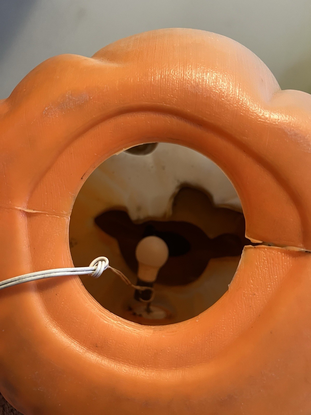 Vintage Large 34" Carolina Enterprises Black Cat on Pumpkin Halloween Blow Mold