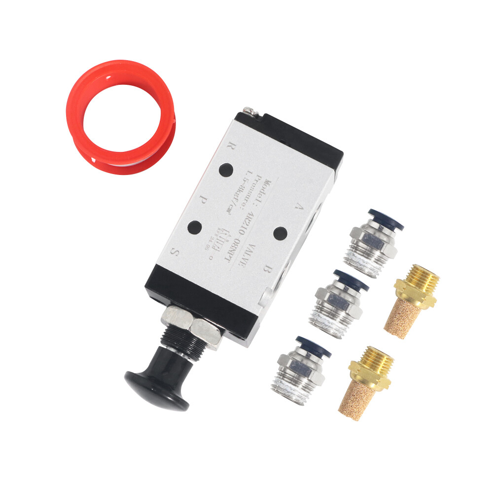 1pc  4R210-08 5 Ways 2 Position 1/4" Hand Lever Control Pneumatic Air Valve