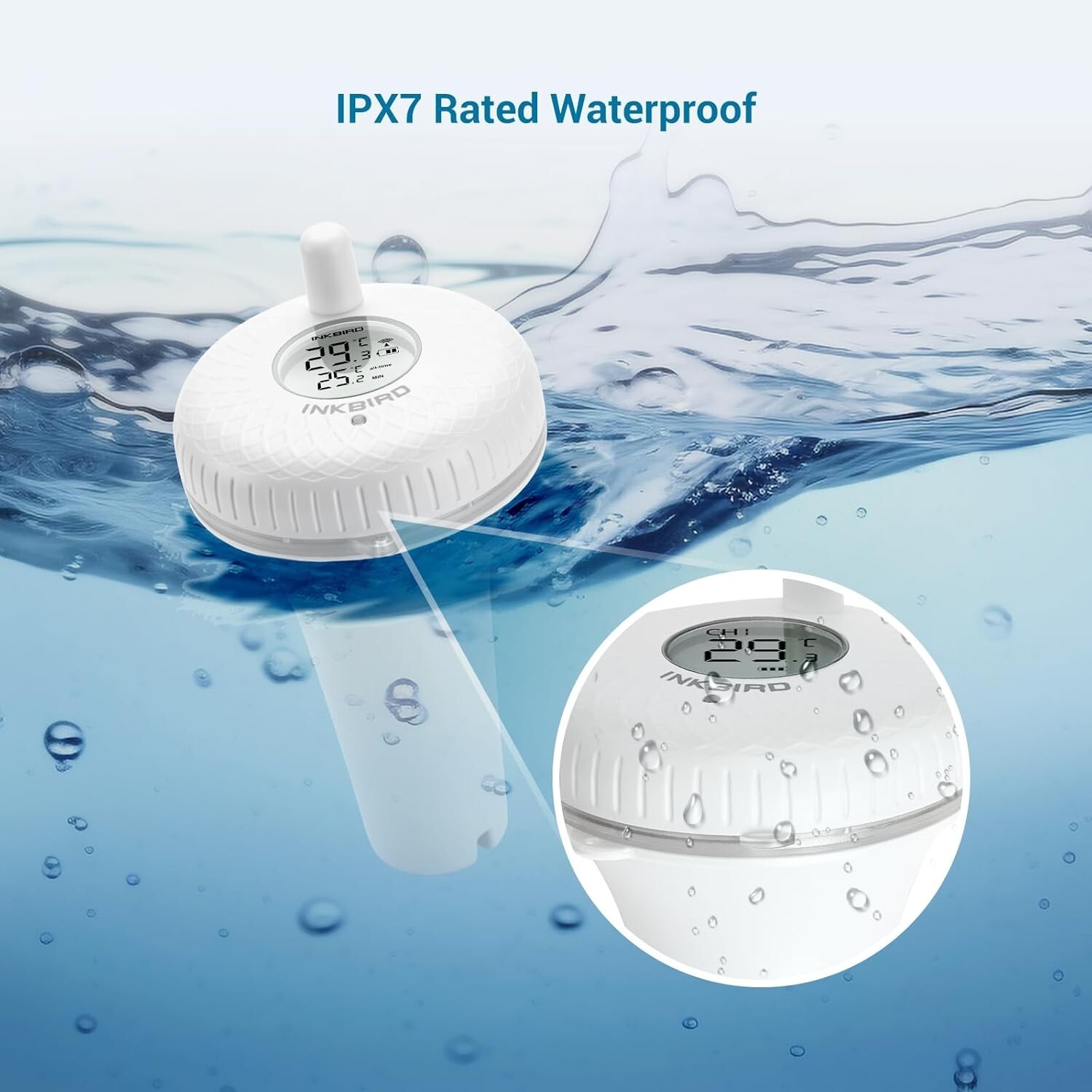 Wireless Pool Thermometer Spa Temperature Gauge Tester Swimming Pond Waterproof