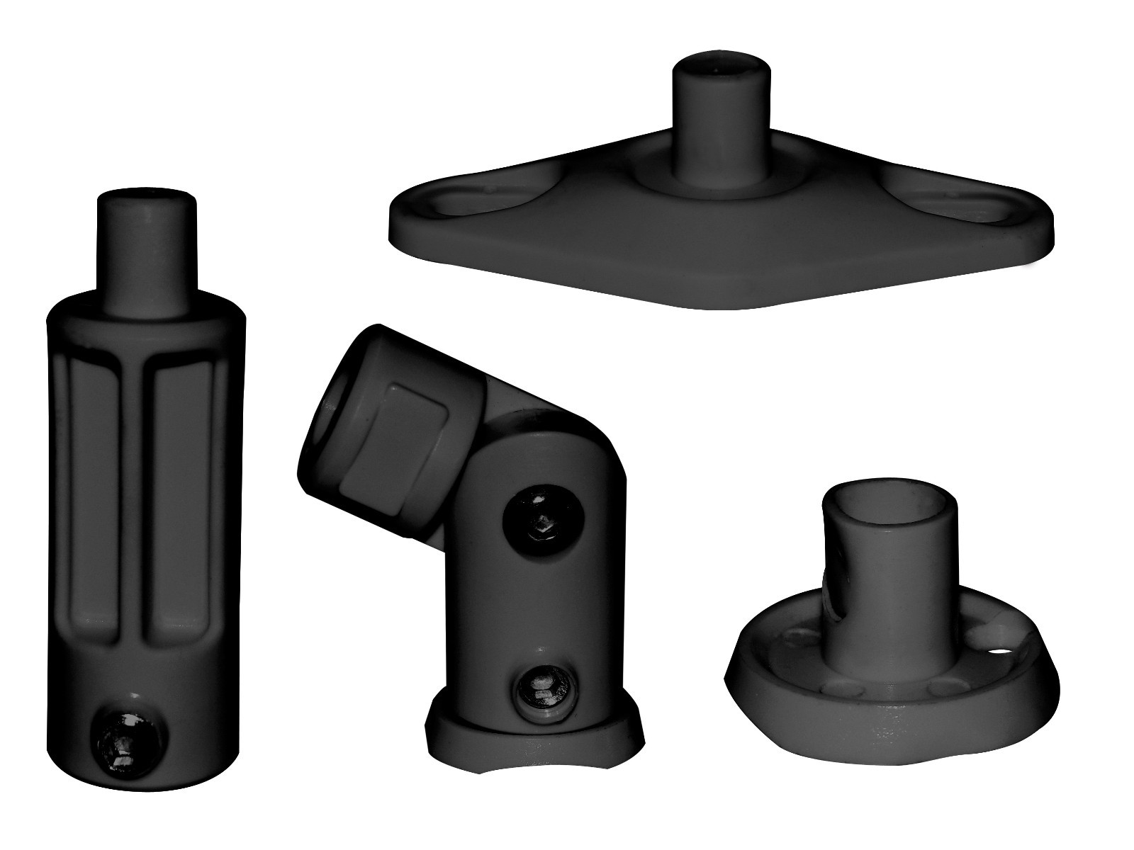 5 Pack Universal Wall Ceiling Satellite Speaker Mount Brackets fits Bose - Black