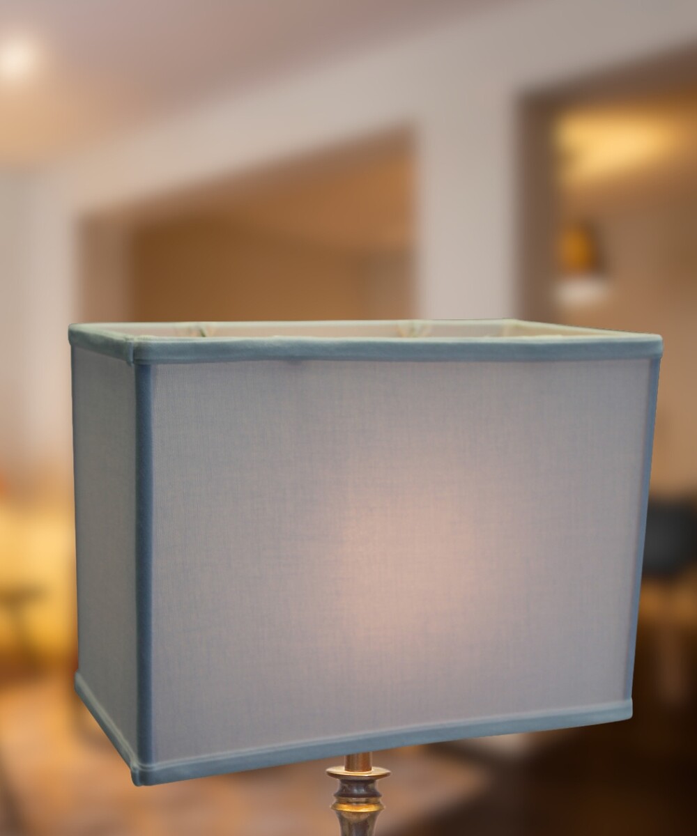 Rectangular Drum Lampshade (6.5x12) (6.5x12) x 9 Softback White Linen