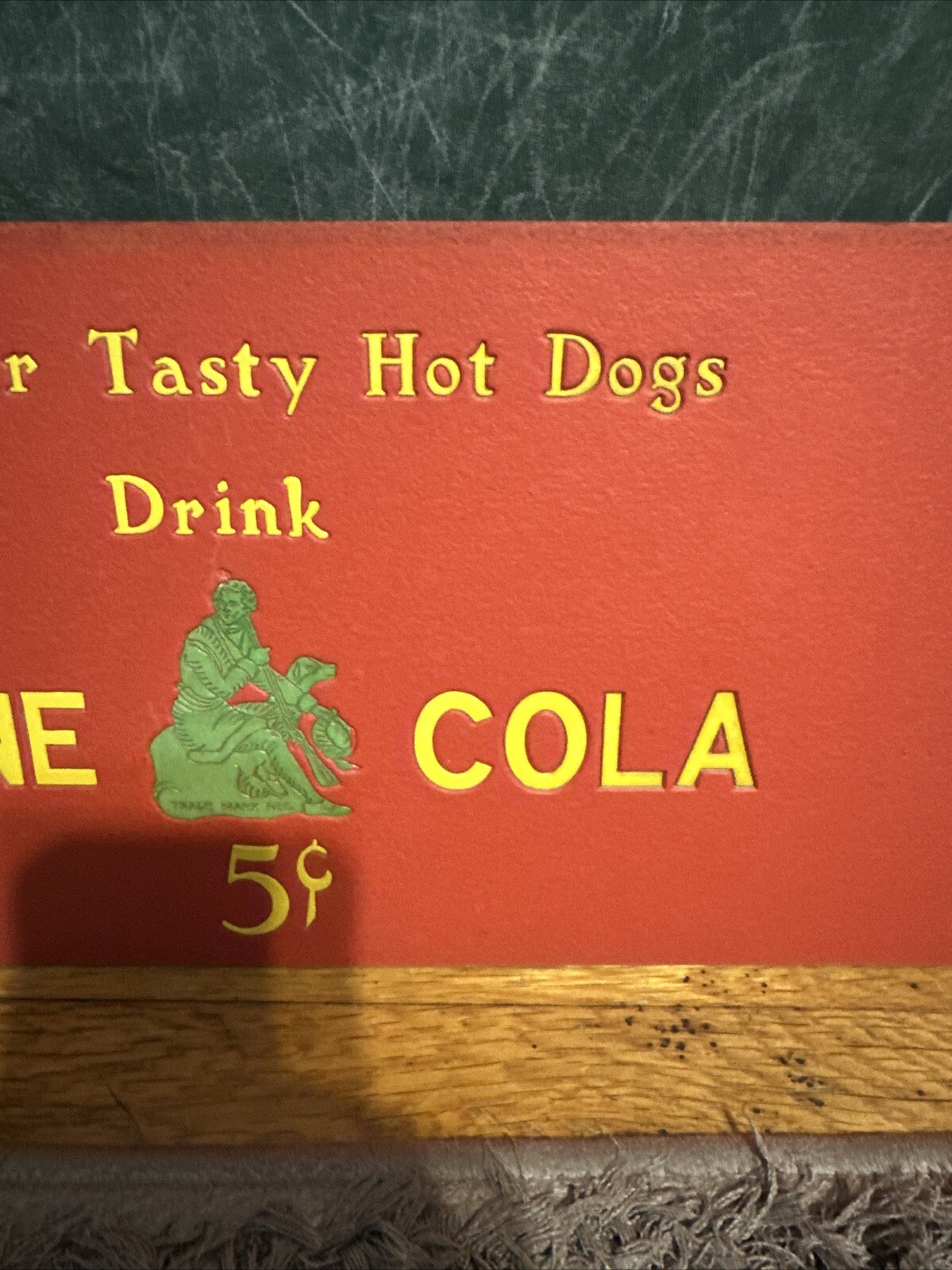 SCARCE BOONE COLA SODA ADVERTISING SIGN