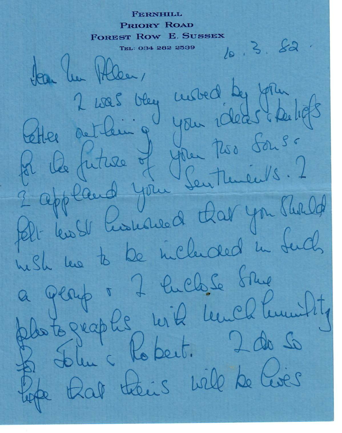 RARE! “1st To Dance With The Bolshoi Ballet” Dame Beryl Grey Hand Written Letter