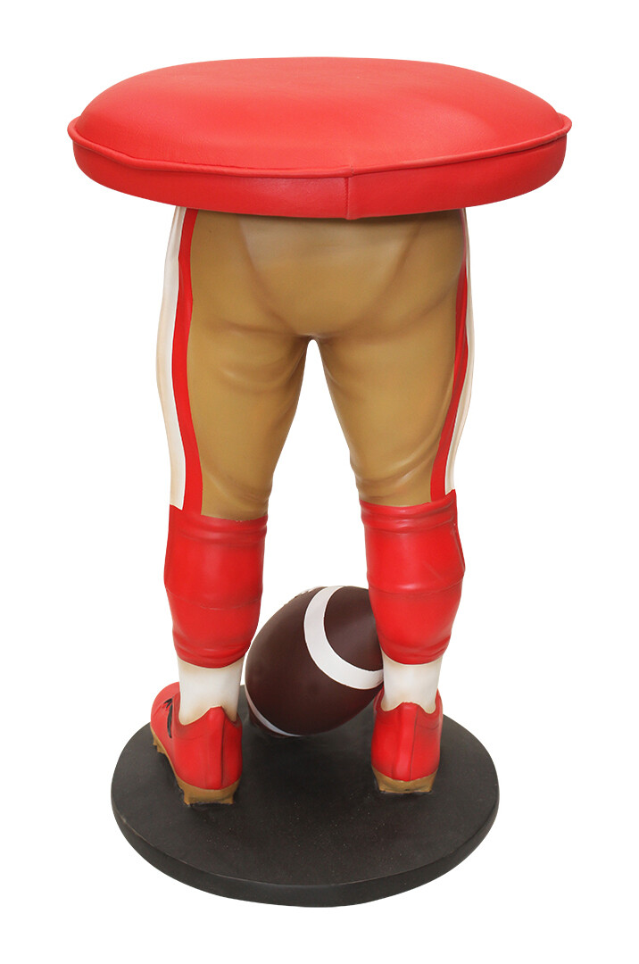 Football Stool - Sports Bar Stool Football Player in Red and Gold Uniform
