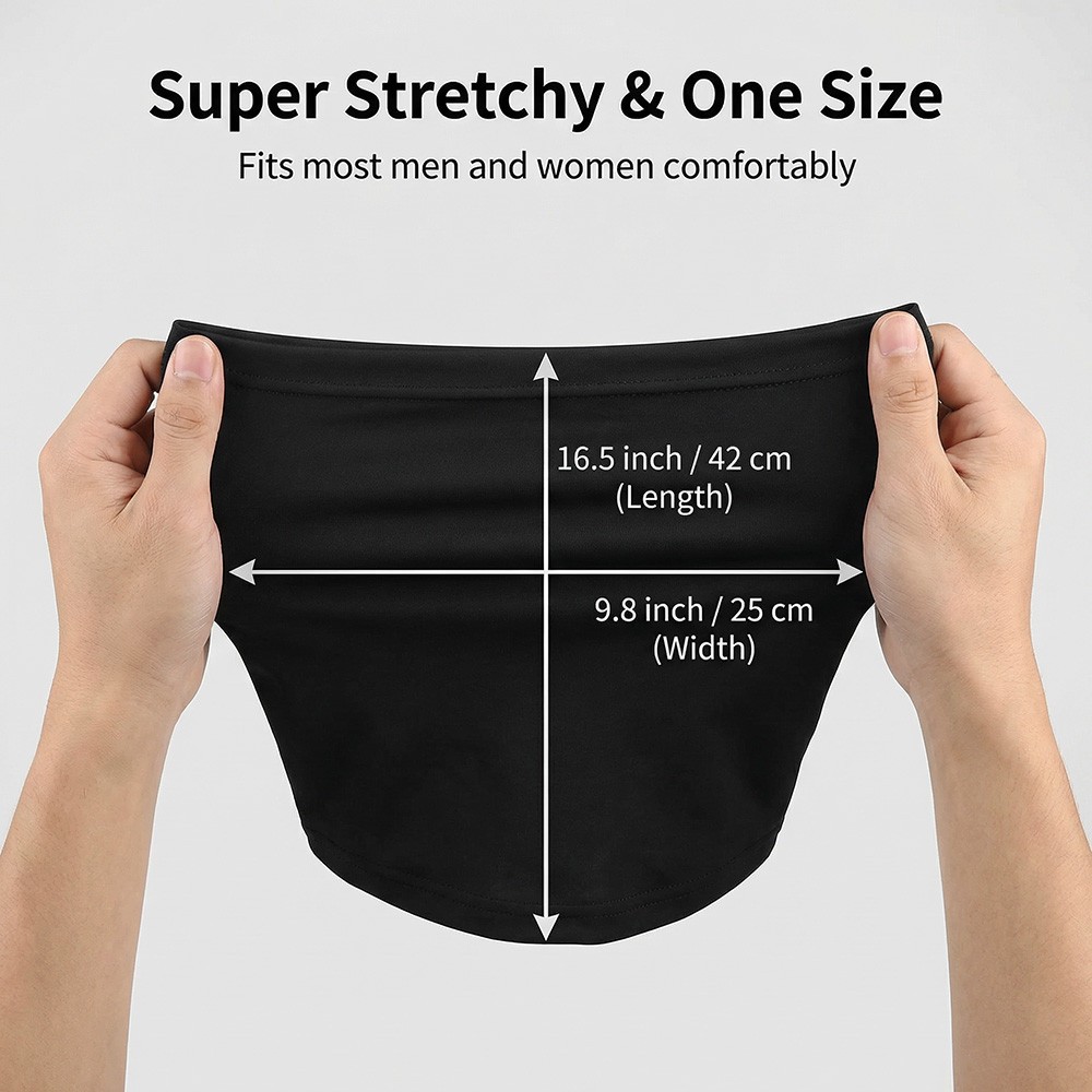 6 PCS UV Protection Cooling Neck Gaiter Face Mask Cover Scarf Breathable Bandana