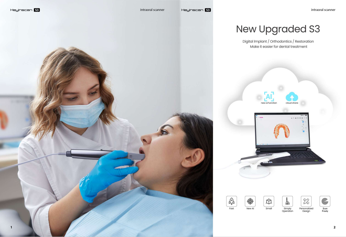 Dental Intra-oral Scanner 3D Real-time Display Software GreatLife w/Scanning SW