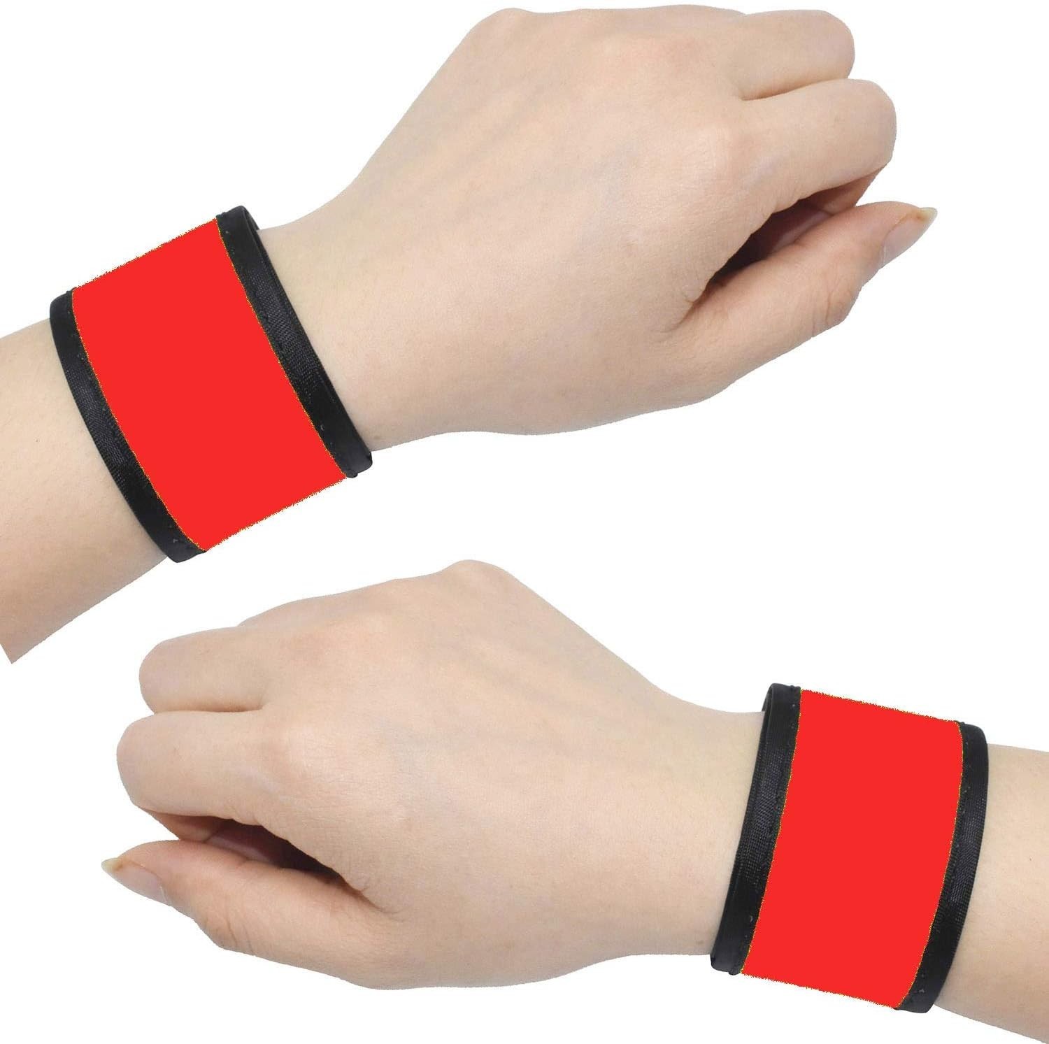 LED Glow Slap Bracelets Light Up Wristbands Flashing Arm Wrist Bands High Vis...