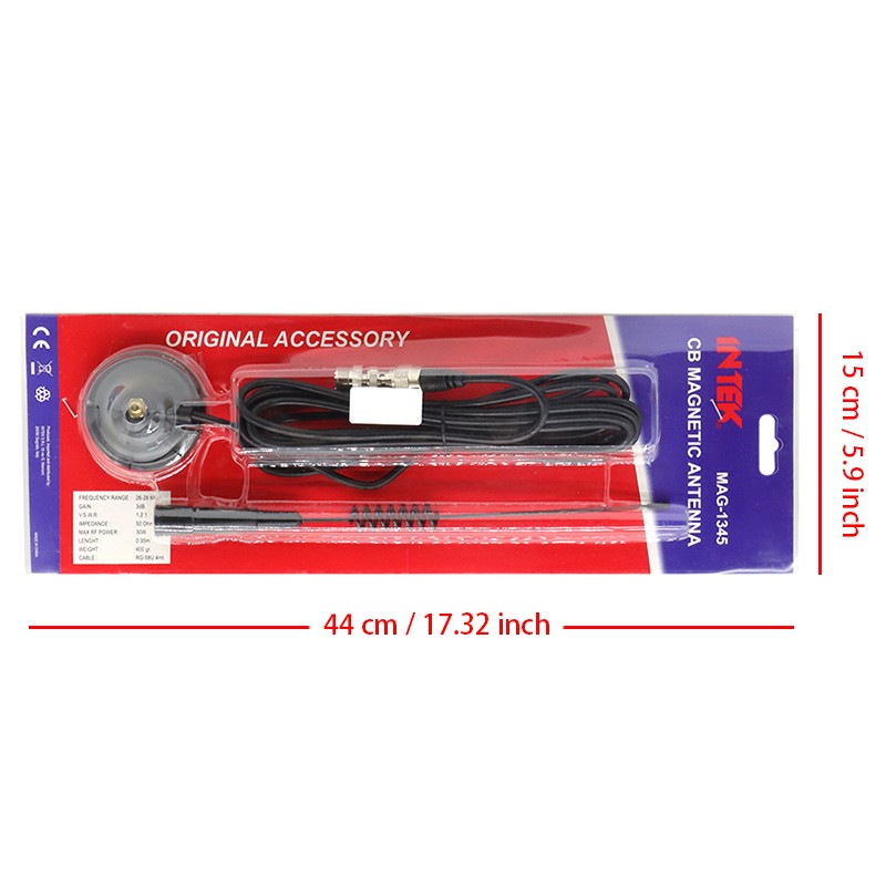 27MHz Antenna Magnetic Mount PL259 & BNC Male For Uniden President Car CB Radio