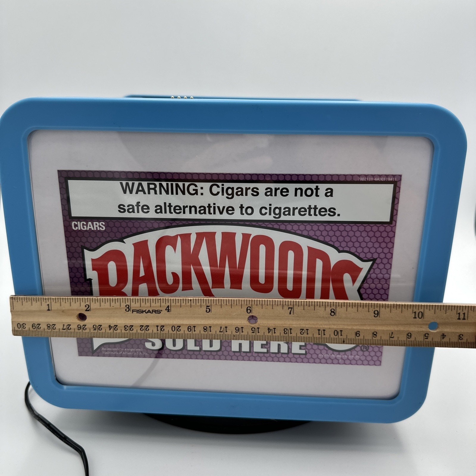 Backwoods Cigars Lighted Display Store Cube Tobacco Advertising