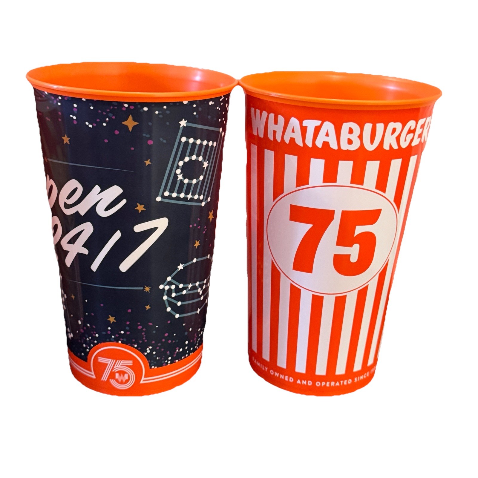 WHATABURGER 75th Anniversary Limited Edition 32 oz Collector Cups Set of 10, New
