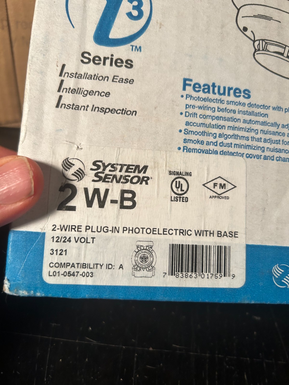 System Sensor 2W-B Smoke Detector 2-Wire White - Never used w/ Box