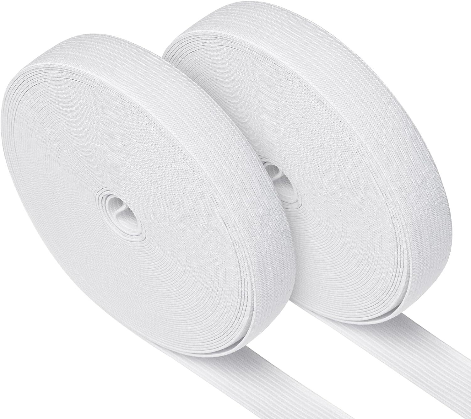Elastic Band for Sewing, 3/4 Inch x 12 Yard High * 12 Yard, White