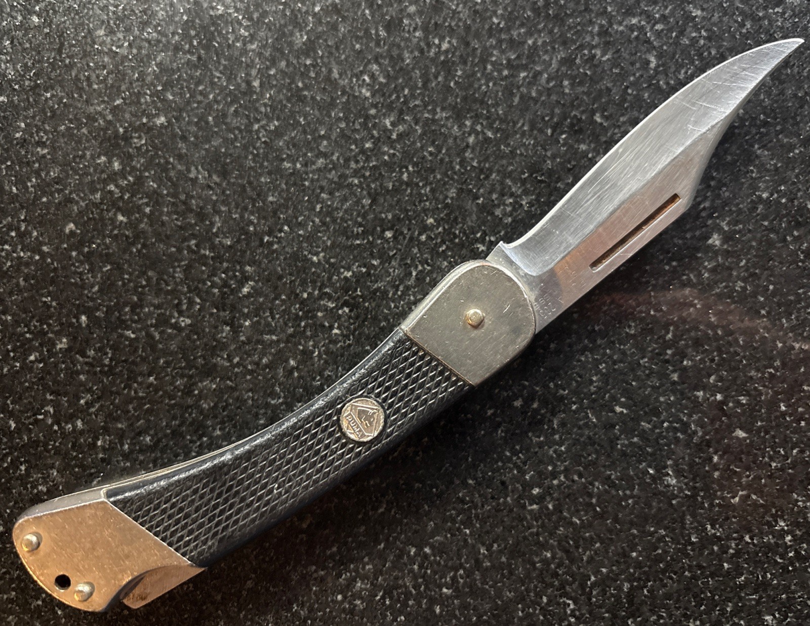 1978 Rare Puma 265 Seargent Germany Folding Knife Hatched Black FOR REPAIR