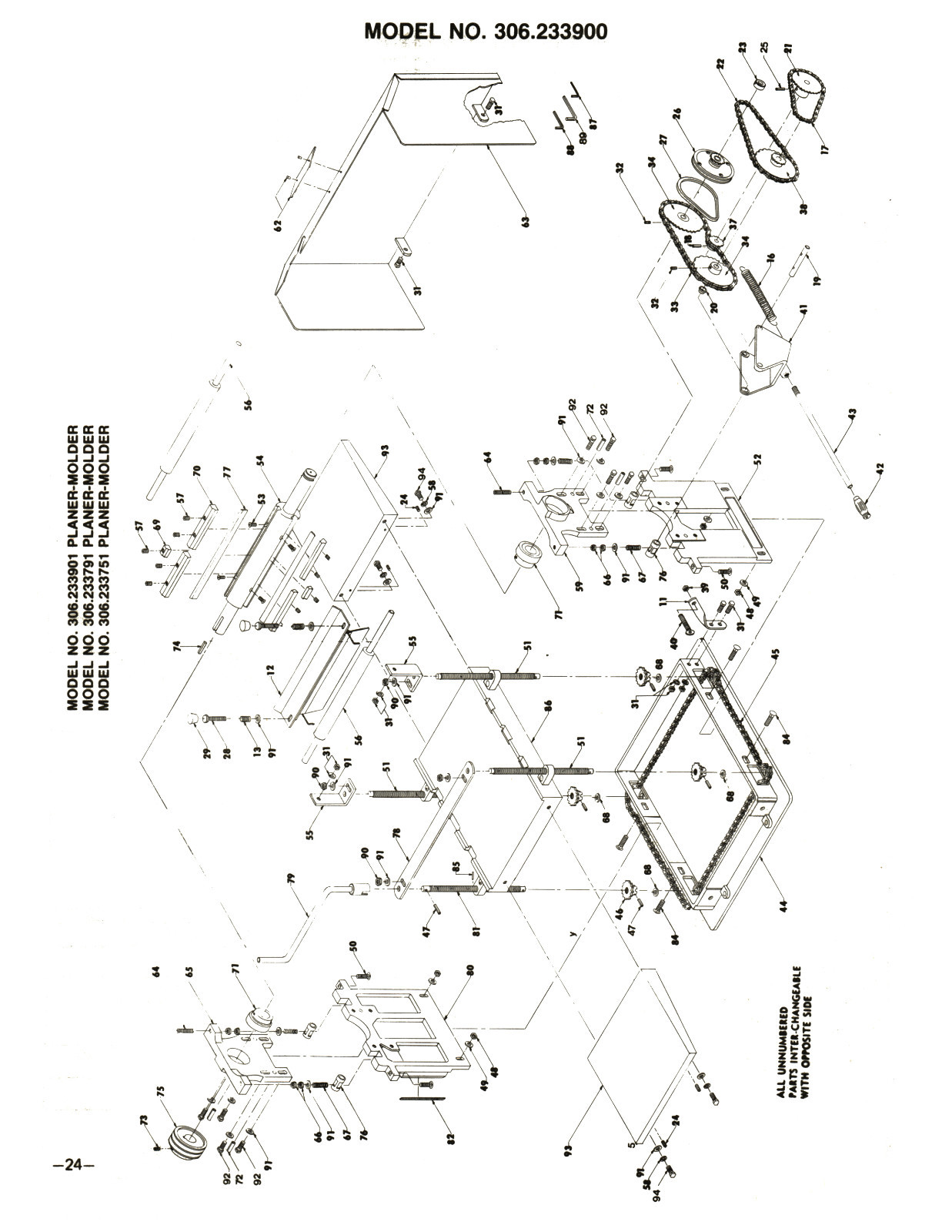 Sears Craftsman Planer Molder 306.233901,306.233791,306.233751 Owner Manual 1477