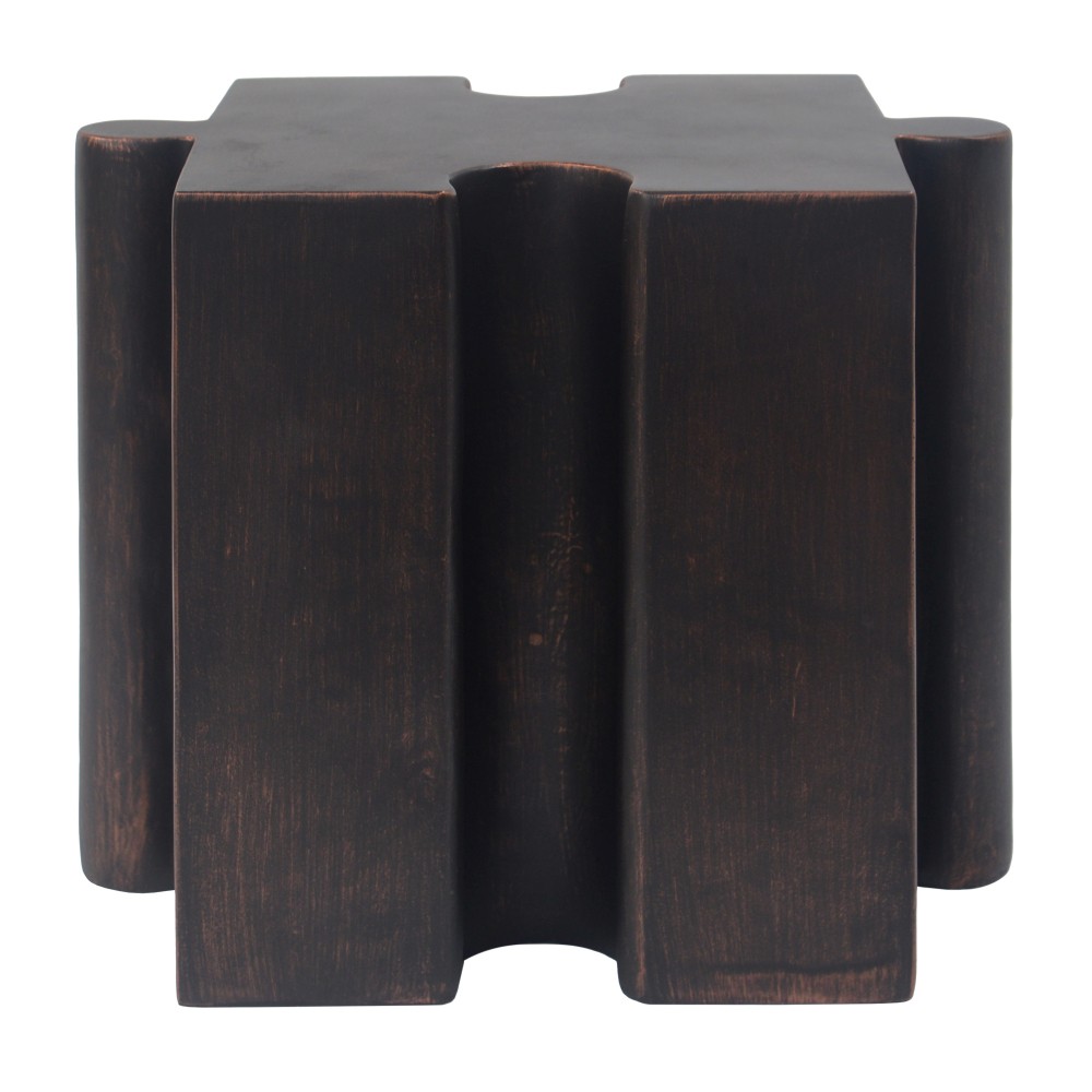Modular Puzzle Art Side Table, MGO Concave Edge for Indoor & Outdoor, Copper