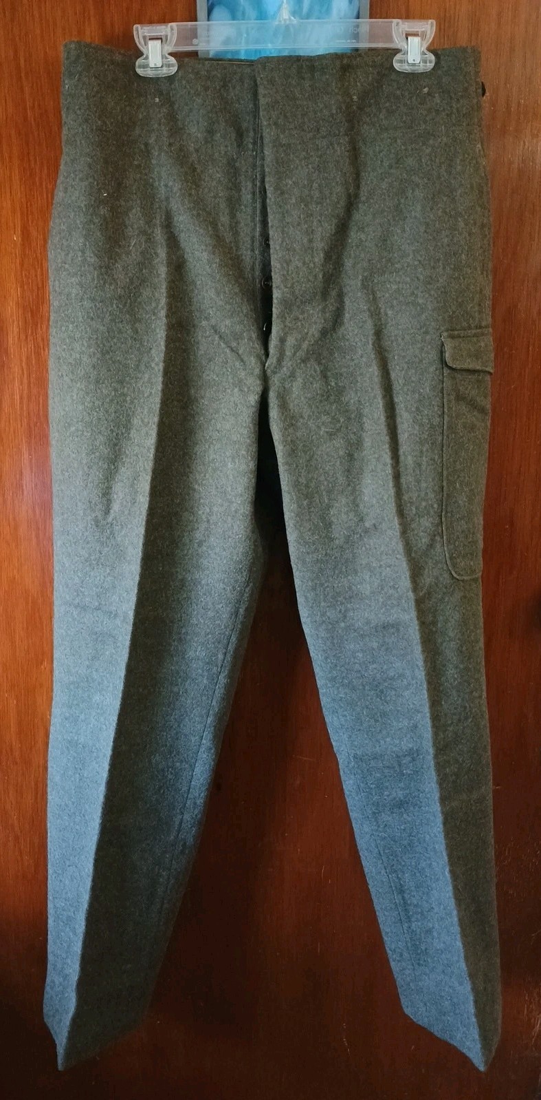 VTG French Army Green Wool Field Pants 1953 Francois Heynen Vestimentaire No 14