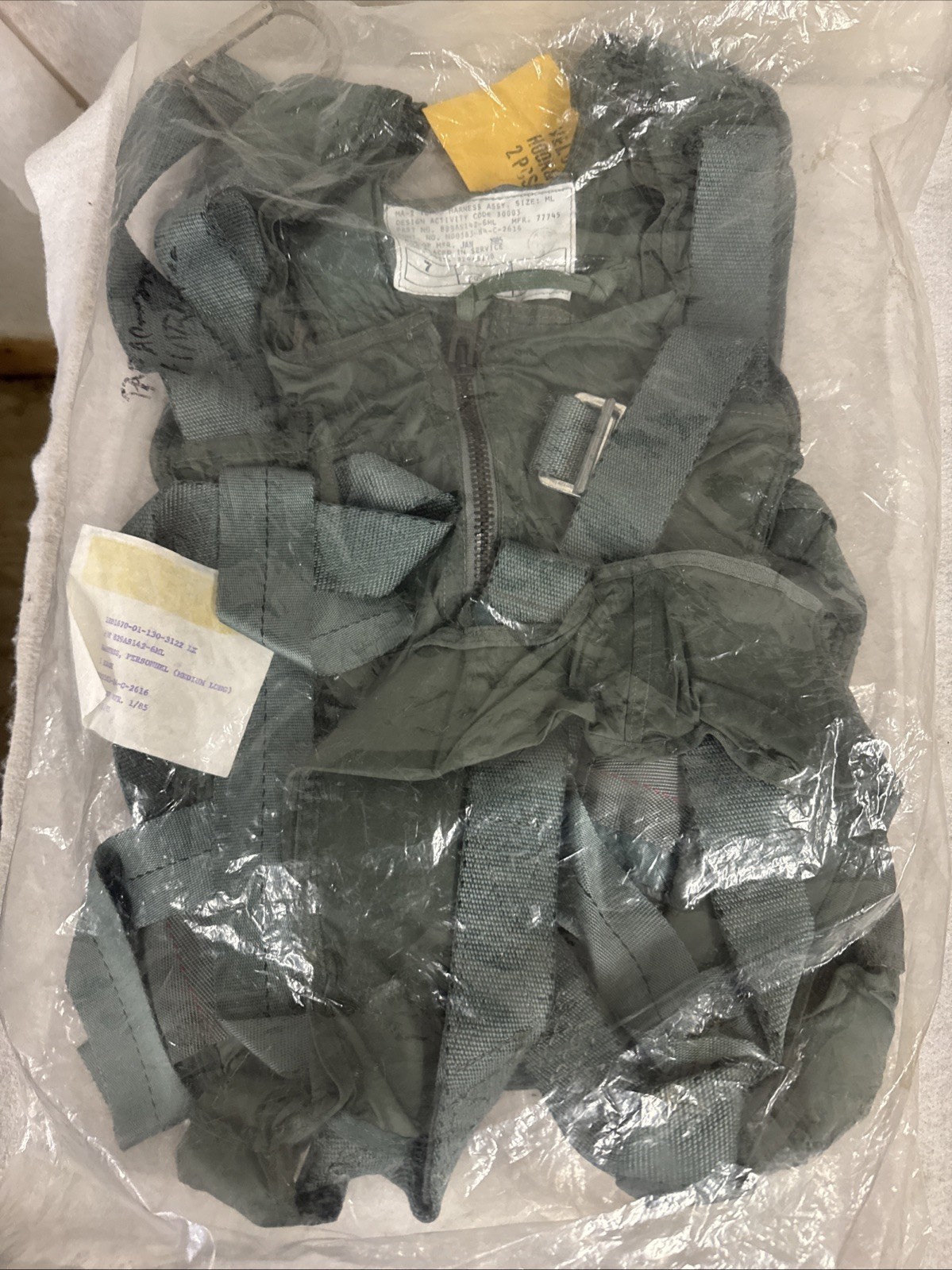 1985 US MILITARY MA-2 FLIGHT INTEGRATED HARNESS PIONEER AEROSPACE 829AS100 NEW