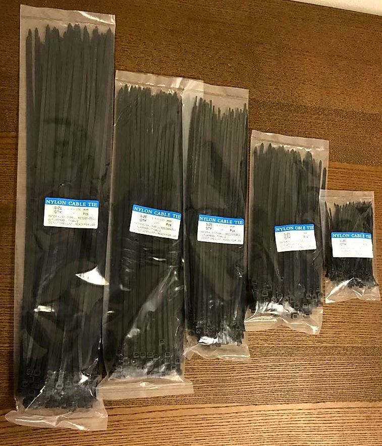 Nylon Plastic Cable Tie Long & Wide Extra Large Zip Ties Black wrap 4" to 24"