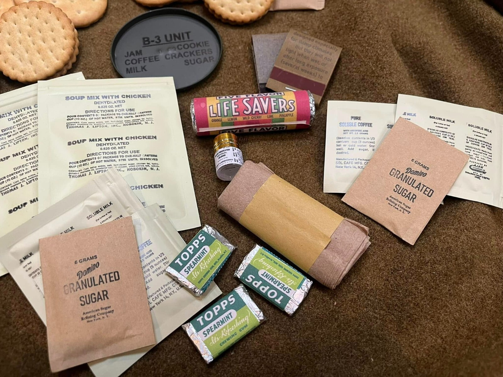 US Korean War Ration, Combat, Individual - Fully Edible Reproduction Ration