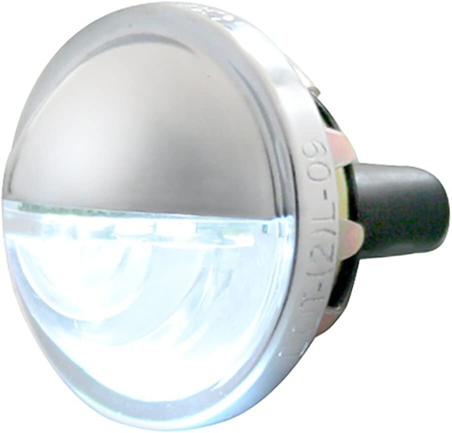 Universal 4 LED License Plate Light 1-1/2" Round for Hot Rods, Trucks, Cars, RV