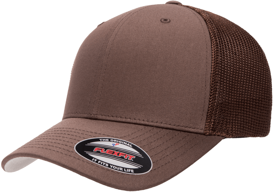 Flexfit Trucker Hat 6511 Fitted Mesh Baseball Cap Plain Blank Flex Fit OSFM