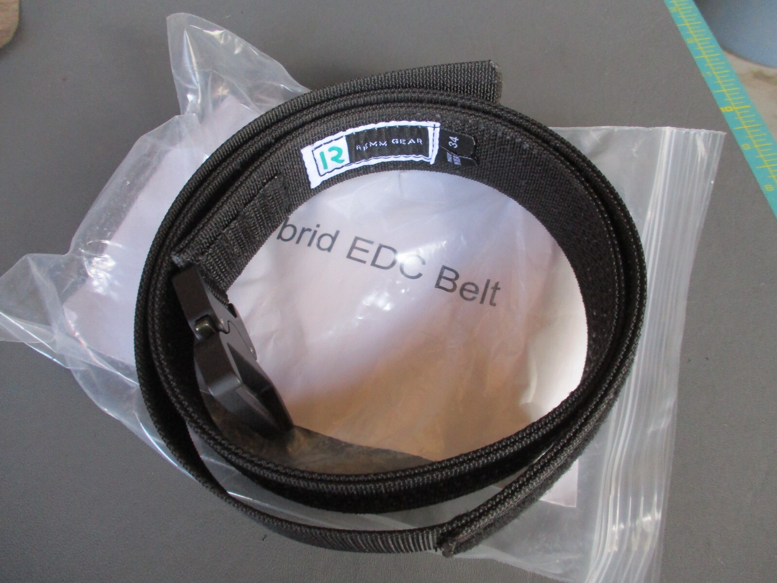 Black REMM GEAR USA made, HYBRID EDC Tactical Belt, Cobra Buckle, 33-40, Unworn