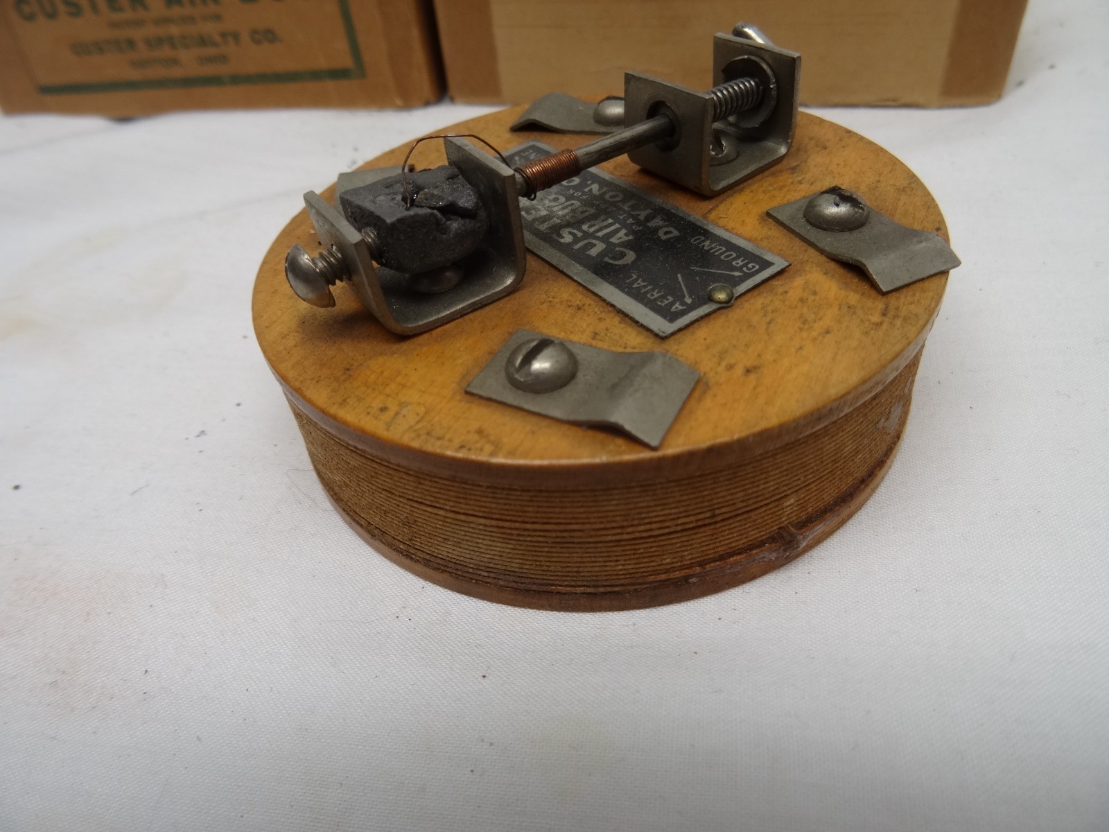 Marconi Era Custer Air Bug Crystal Radio Receiver With Original Box INSTRUCTIONS