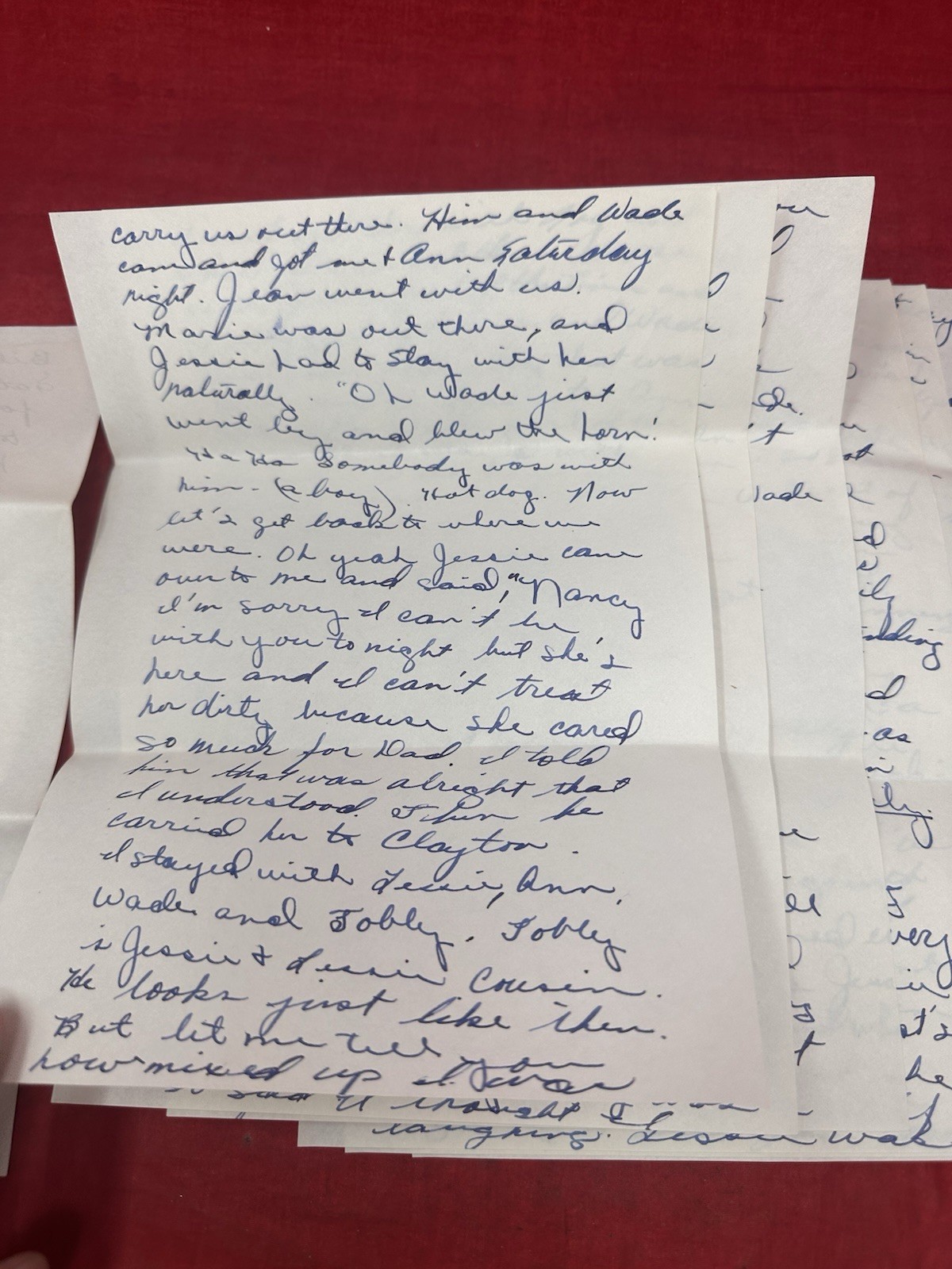 Cursive Handwritten 1948 Love Letter 8 Pages Ephemera Movie Prop Vintage July 6