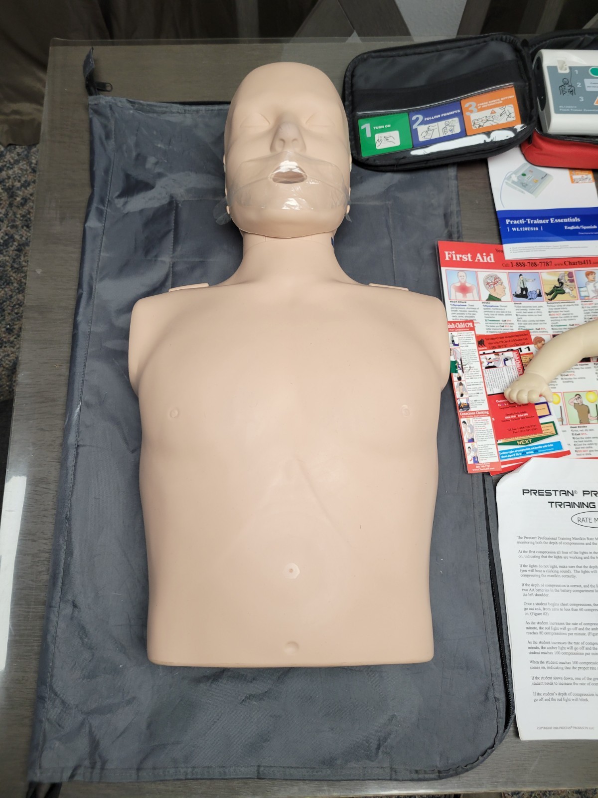 Huge Lot Of Prestan Adult Baby Anne CPR Manikin Kit Trainer Bundle With Extras