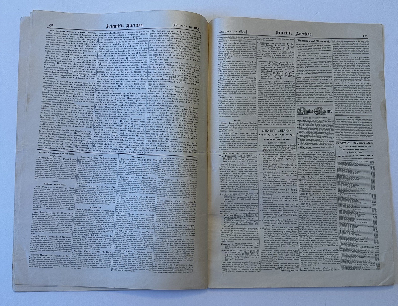 Scientific American, October 19, 1895. Complete Original Issue in good condition