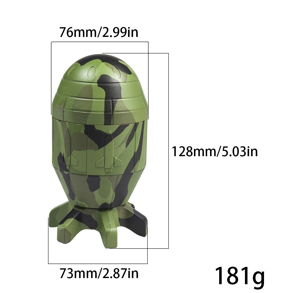 Funny Missile shaped Tobacco Grinder 4 Layer Spice Crusher for Kitchen Novetly