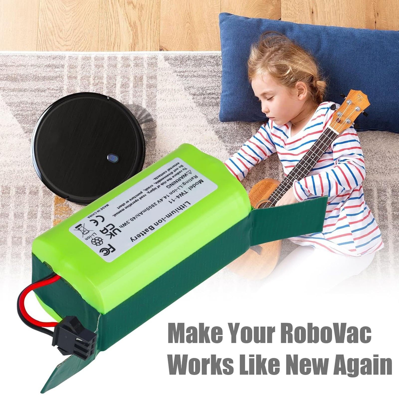 Original Battery for Eufy RoboVac 11/11S 25C Ecovacs Deebot N79S 14.4V 2800mAh