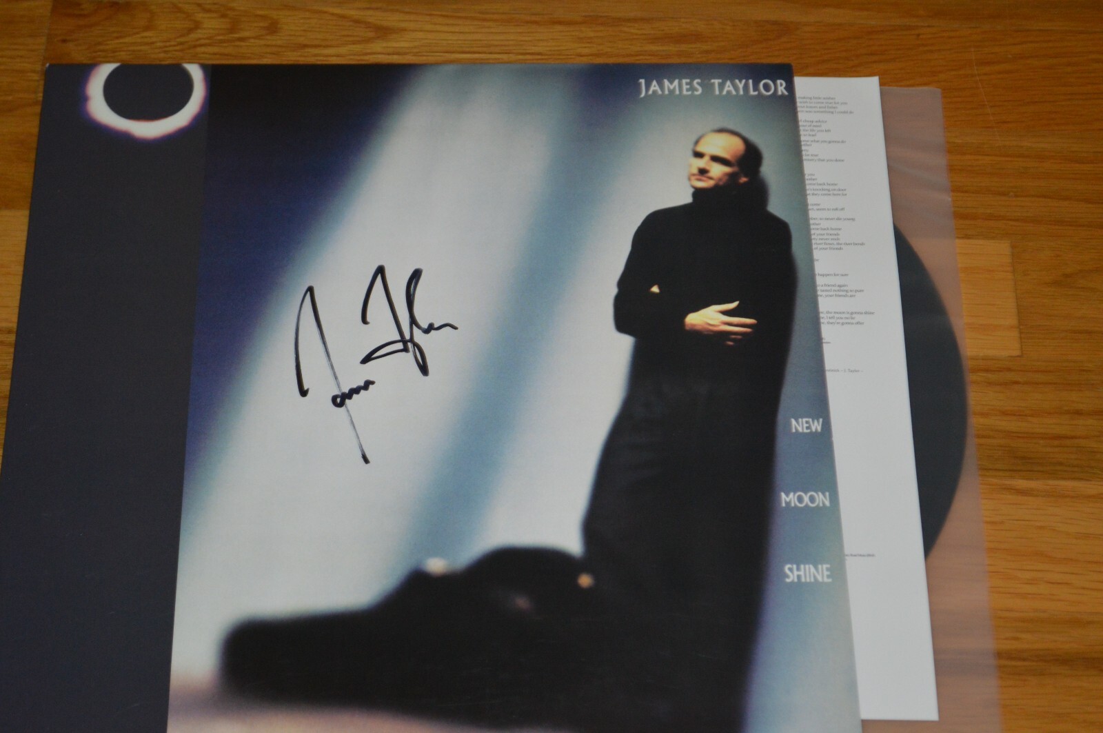 James Taylor Autographed " New Moon Shine " Vinyl LP Cover with JSA COA